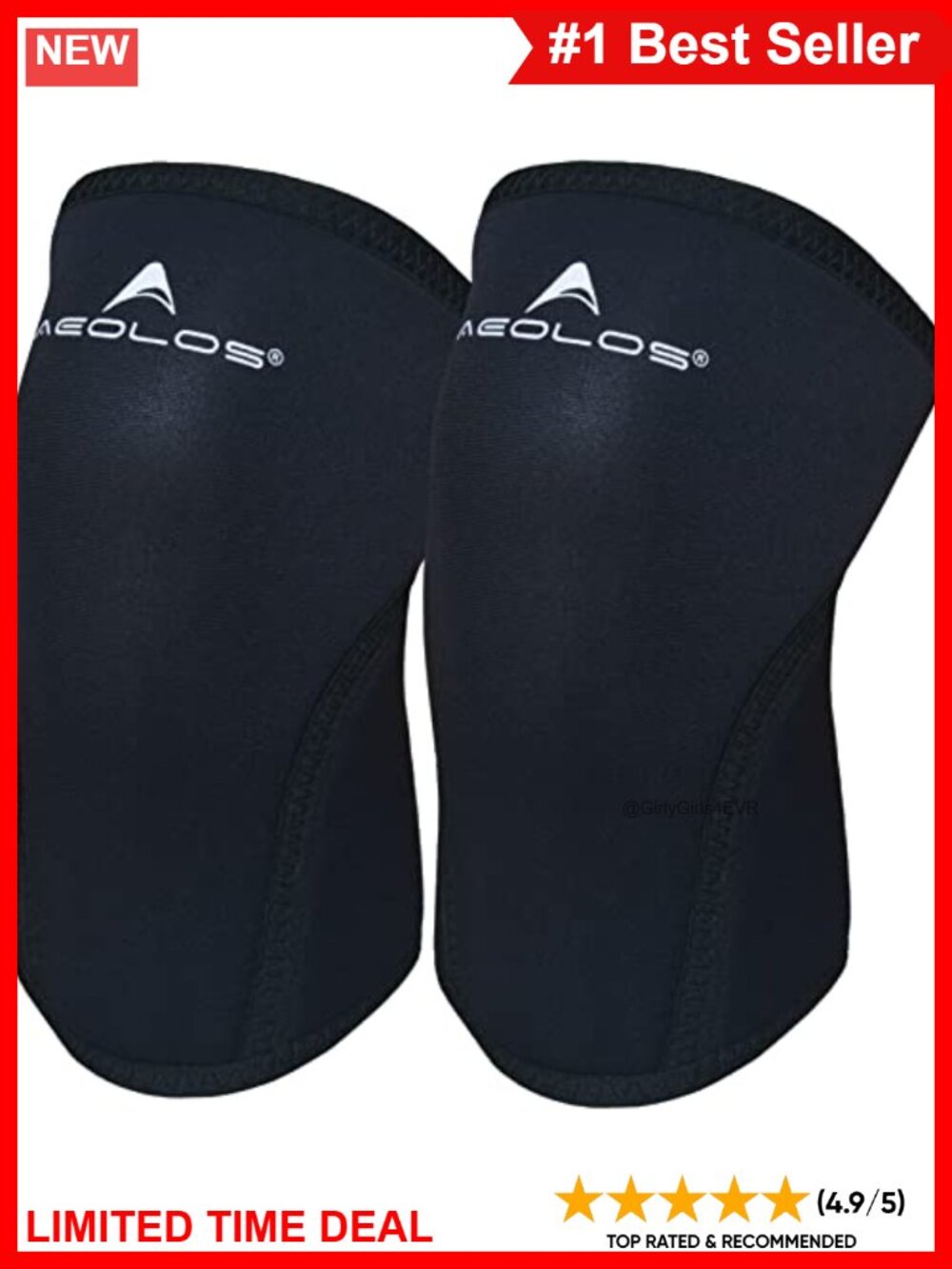 7mm Neoprene Knee Compression Sleeves for Weightlifting and Squats